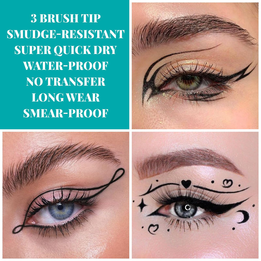 UCANBE fast-dry waterproof formula eyeliner for smudge-proof all-day wear.