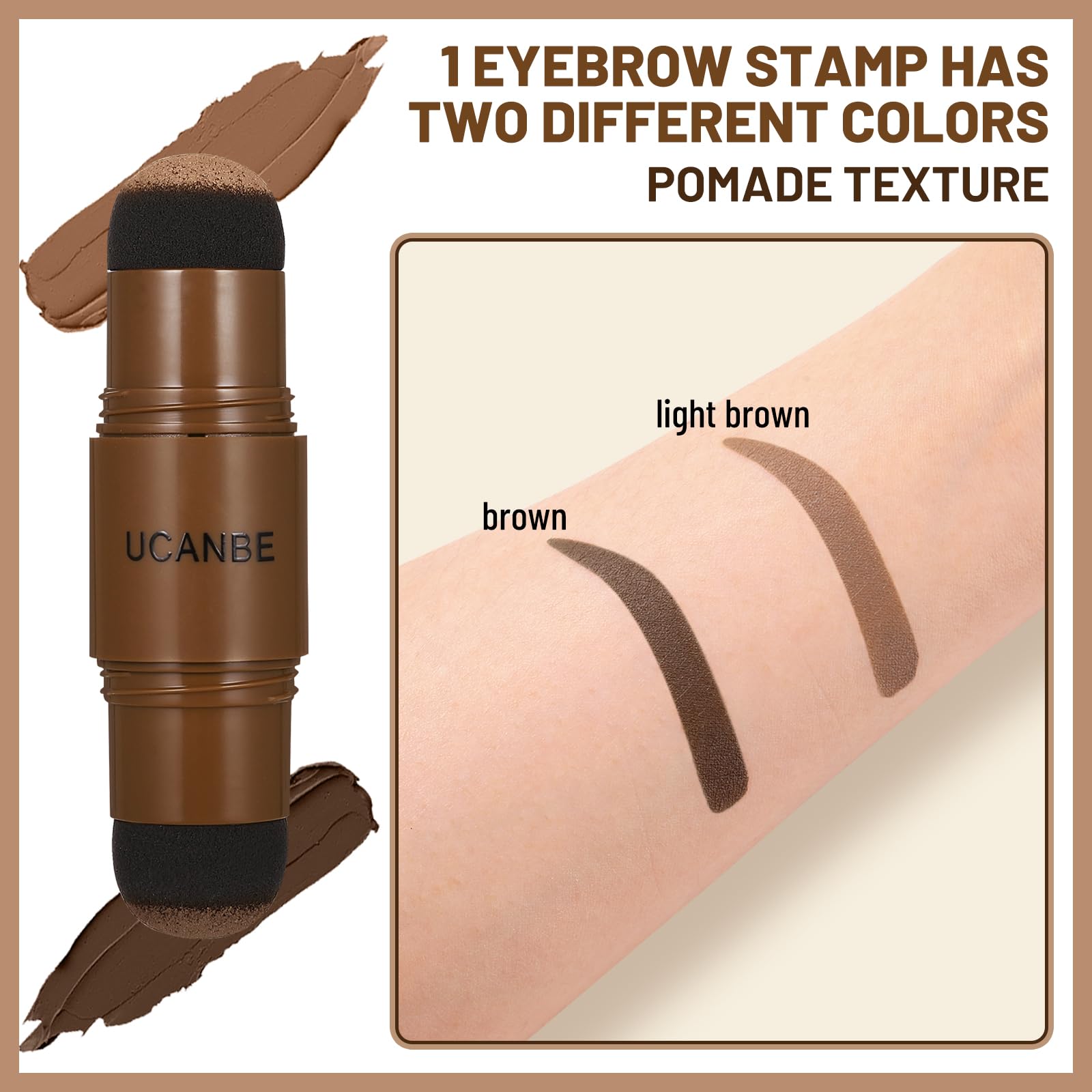 UCANBE finishing powder delivers a matte, long-lasting finish.