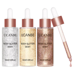 UCANBE Glow Shimmer Drop bottle pour provides radiant, dewy highlight for daily looks