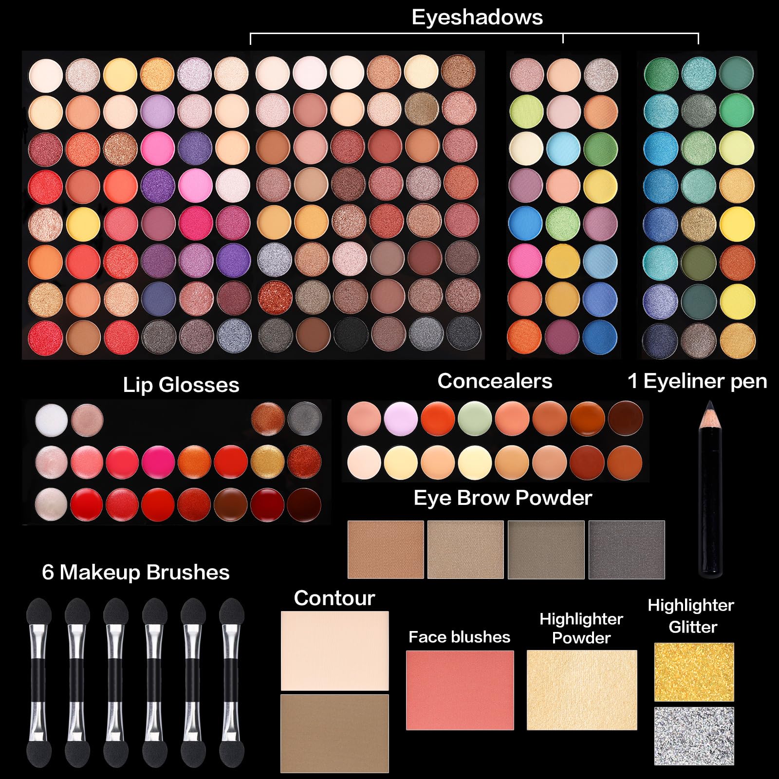 UCANBE palettes ombres paupiere, vaste choix pour creer des styles varies.