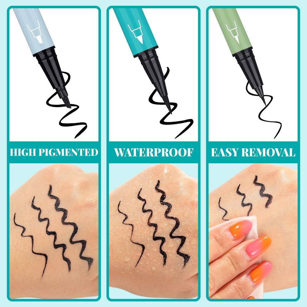 UCANBE slim-tapered angled-tip eyeliner for versatile line thickness and defined strokes.