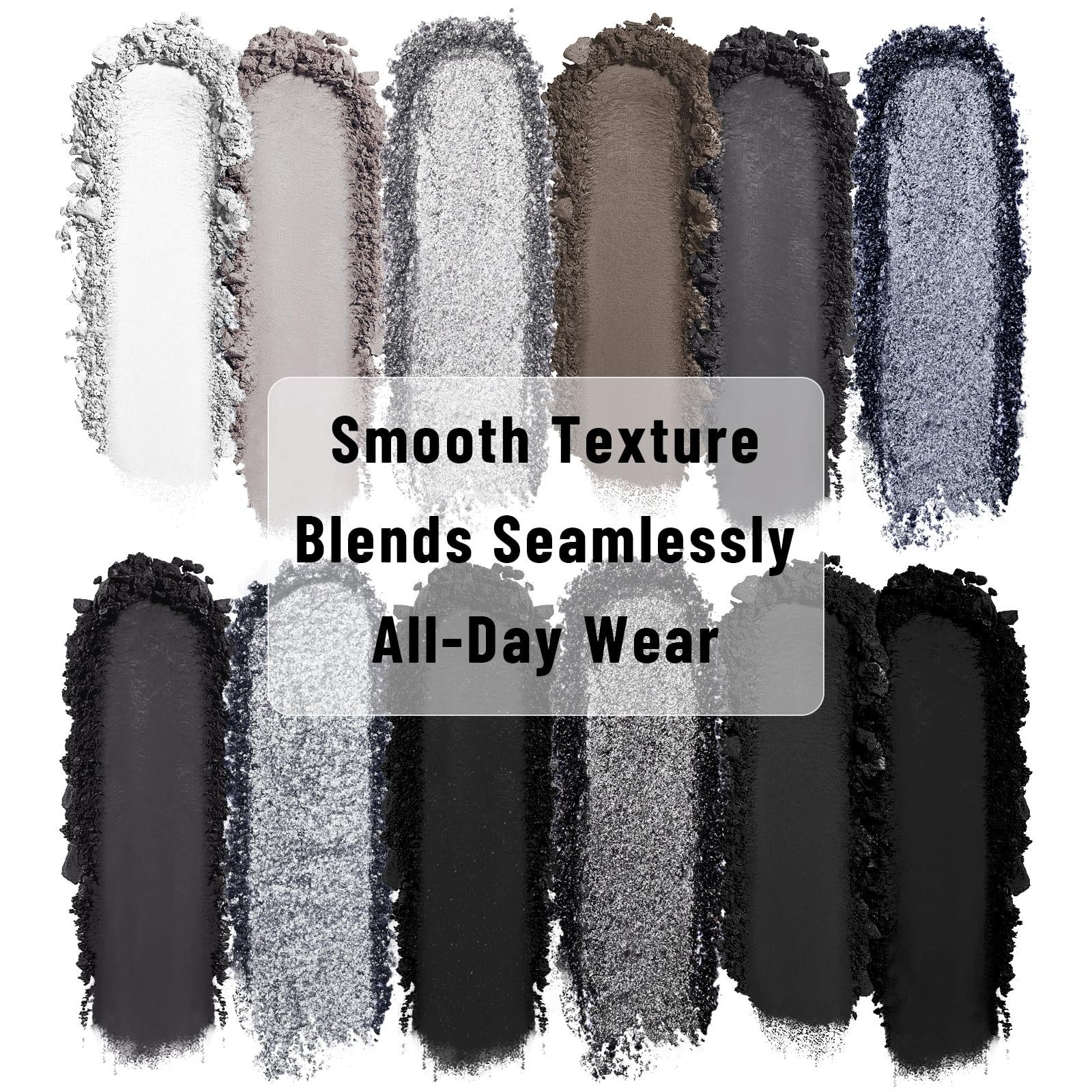UCANBE palette open with 12 shades for versatile smoky looks.