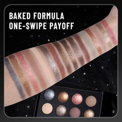 UCANBEMAKEUP Baked Eyeshadow Palette close-up pigment highlights long-wear and crease resistance