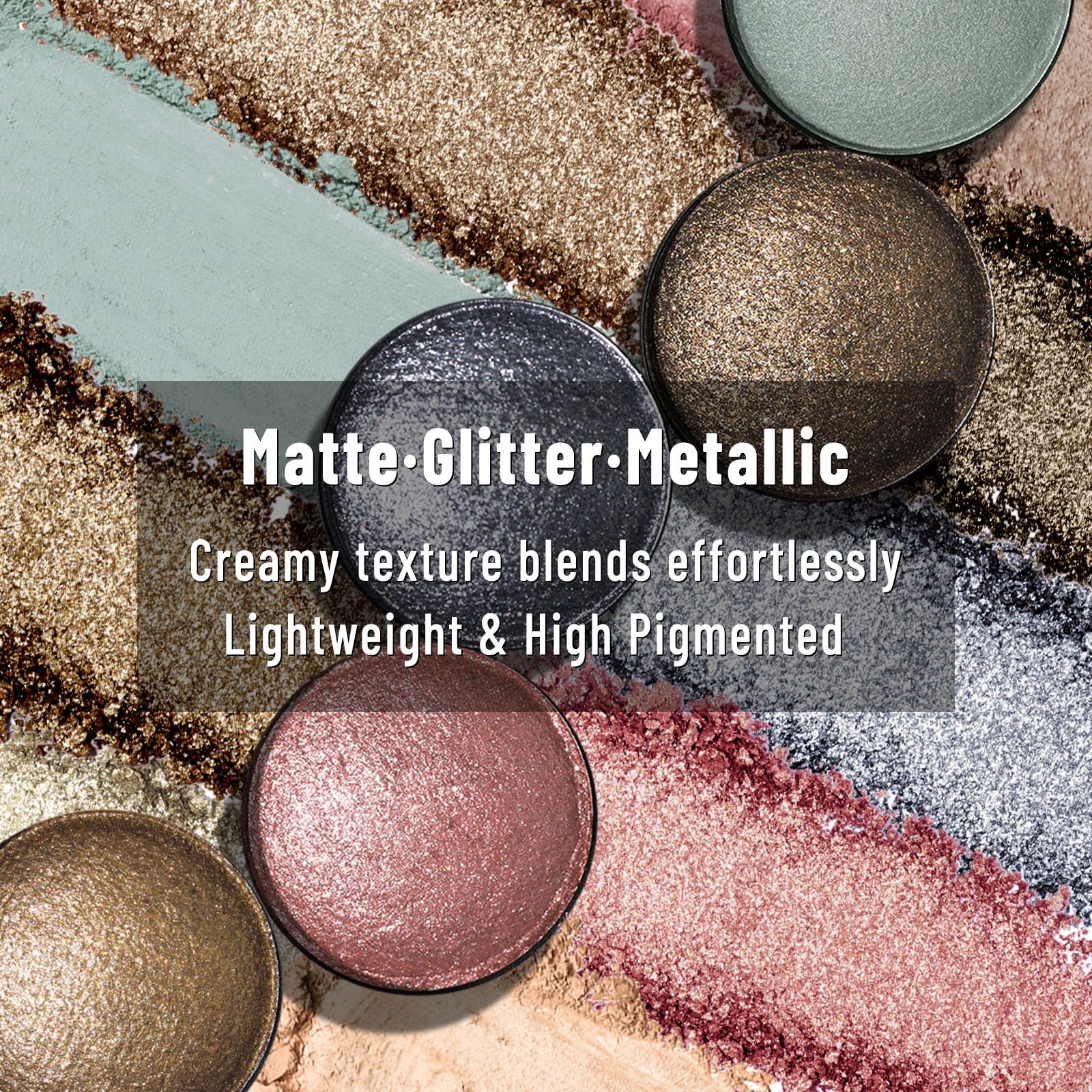 UCANBEMAKEUP Baked Eyeshadow Palette waterproof formula keeps makeup intact all day