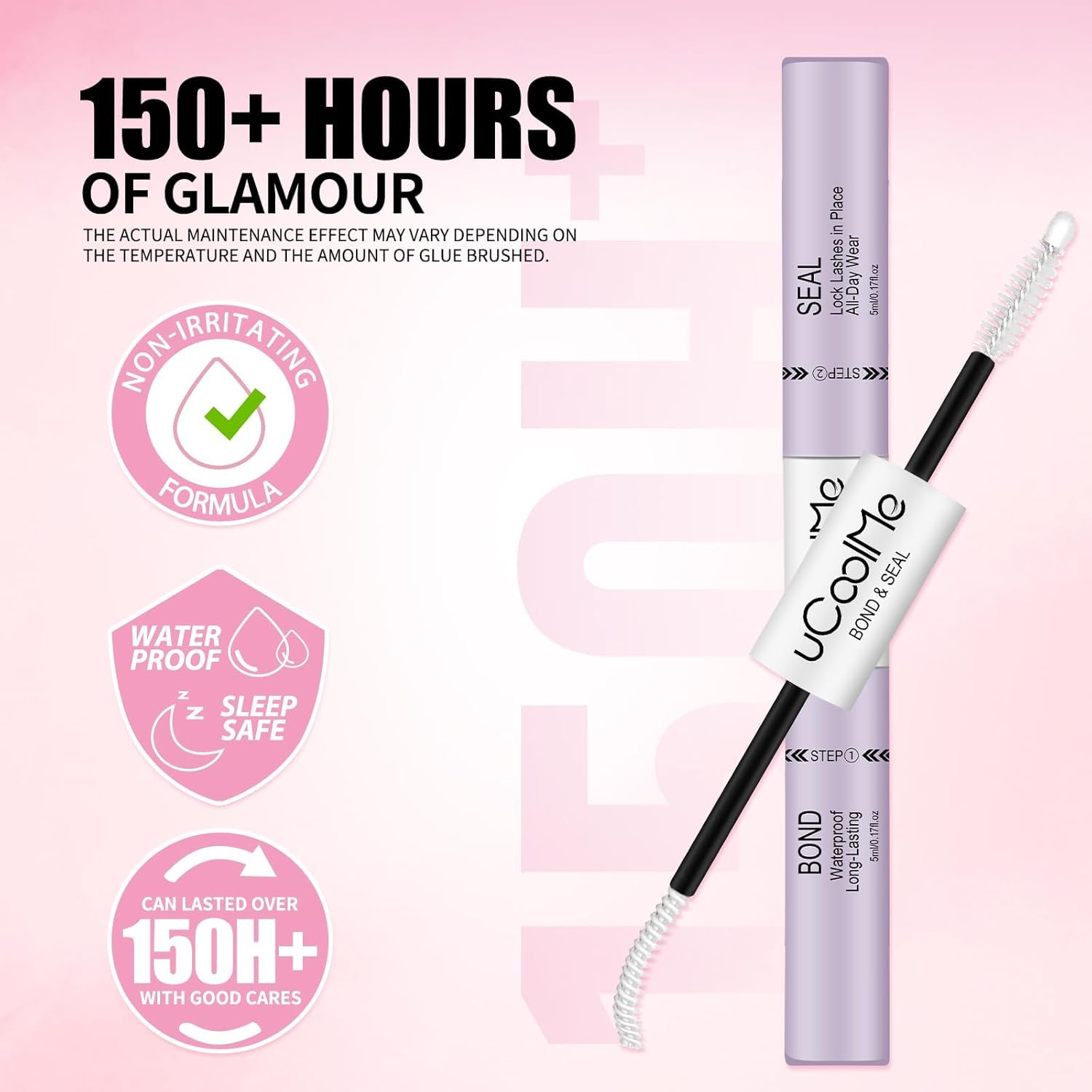 UCOOLME black bond creates a wispy finish for natural-looking lashes