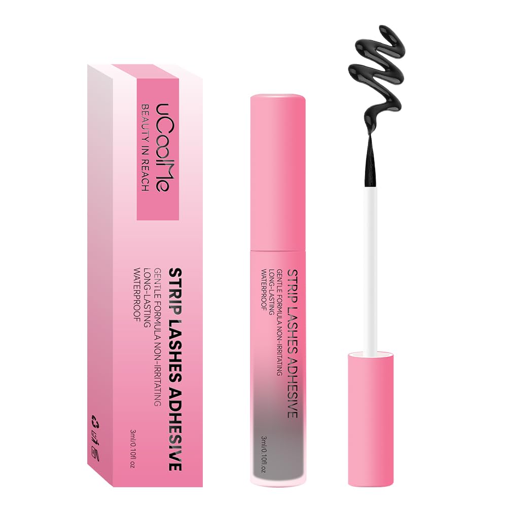 UCOOLME lash glue with precision brush for clean, precise lash application.