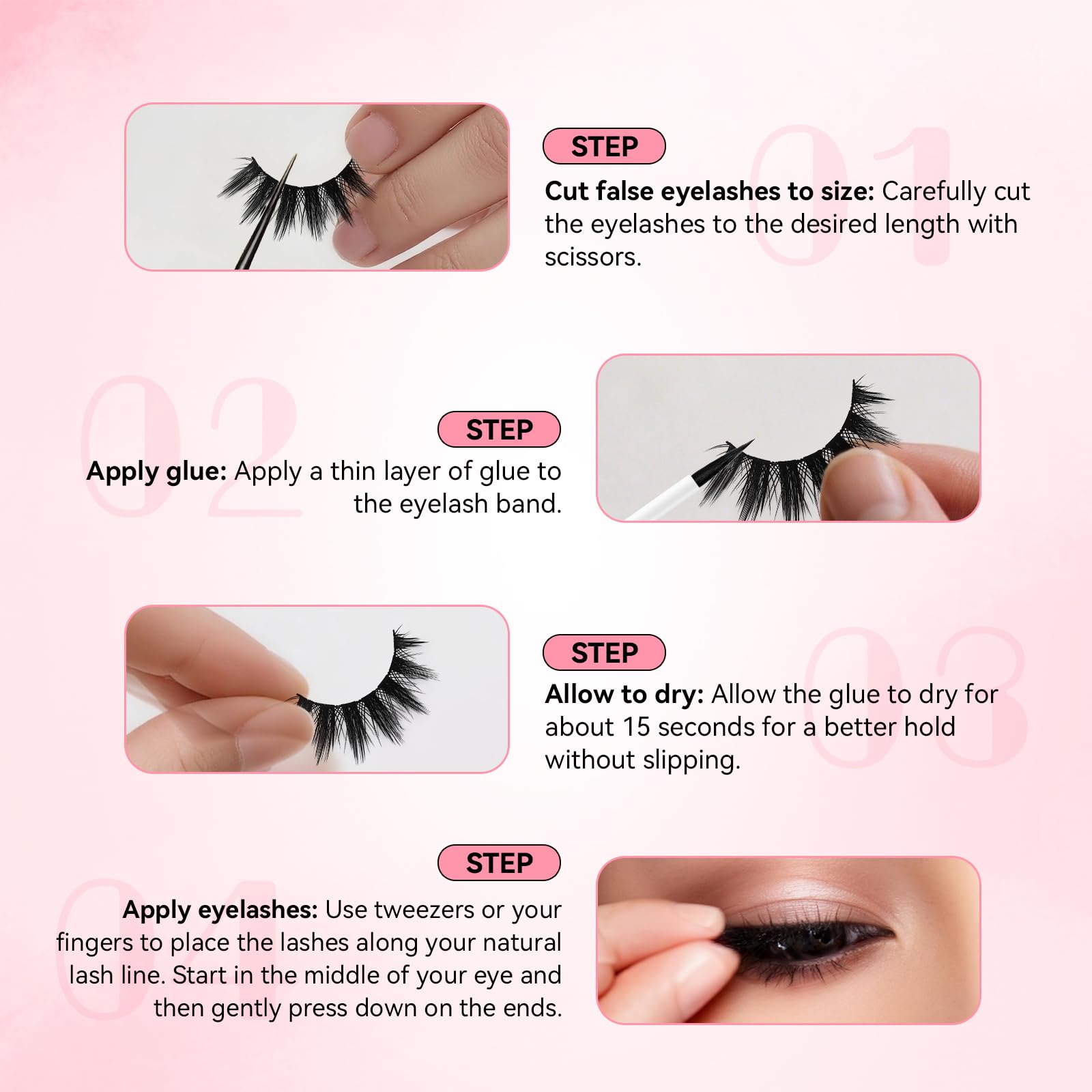 UCOOLME lash glue quick-dry formula with black finish that dries clear.