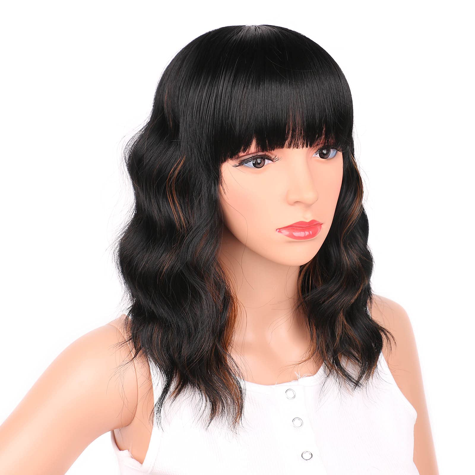 Ucubb synthetic heat-resistant wig supports styling tools up to 150°C with care.