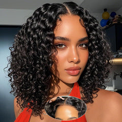 UCUVIC Curly Bob Wig 12 inch front view for daily wear