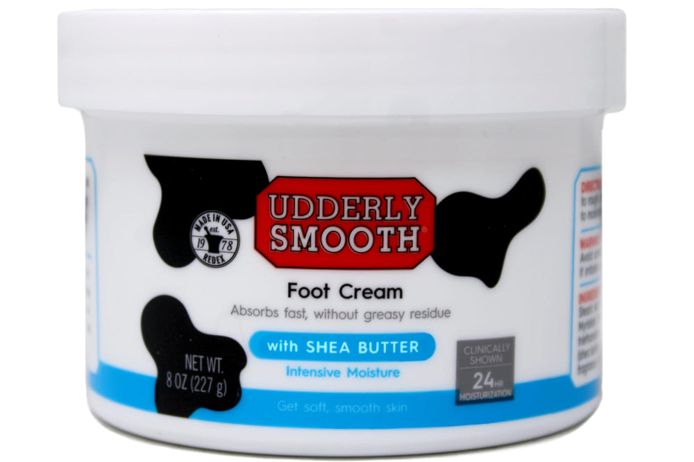 Udderly Smooth creamy texture shown for quick absorption and comfort