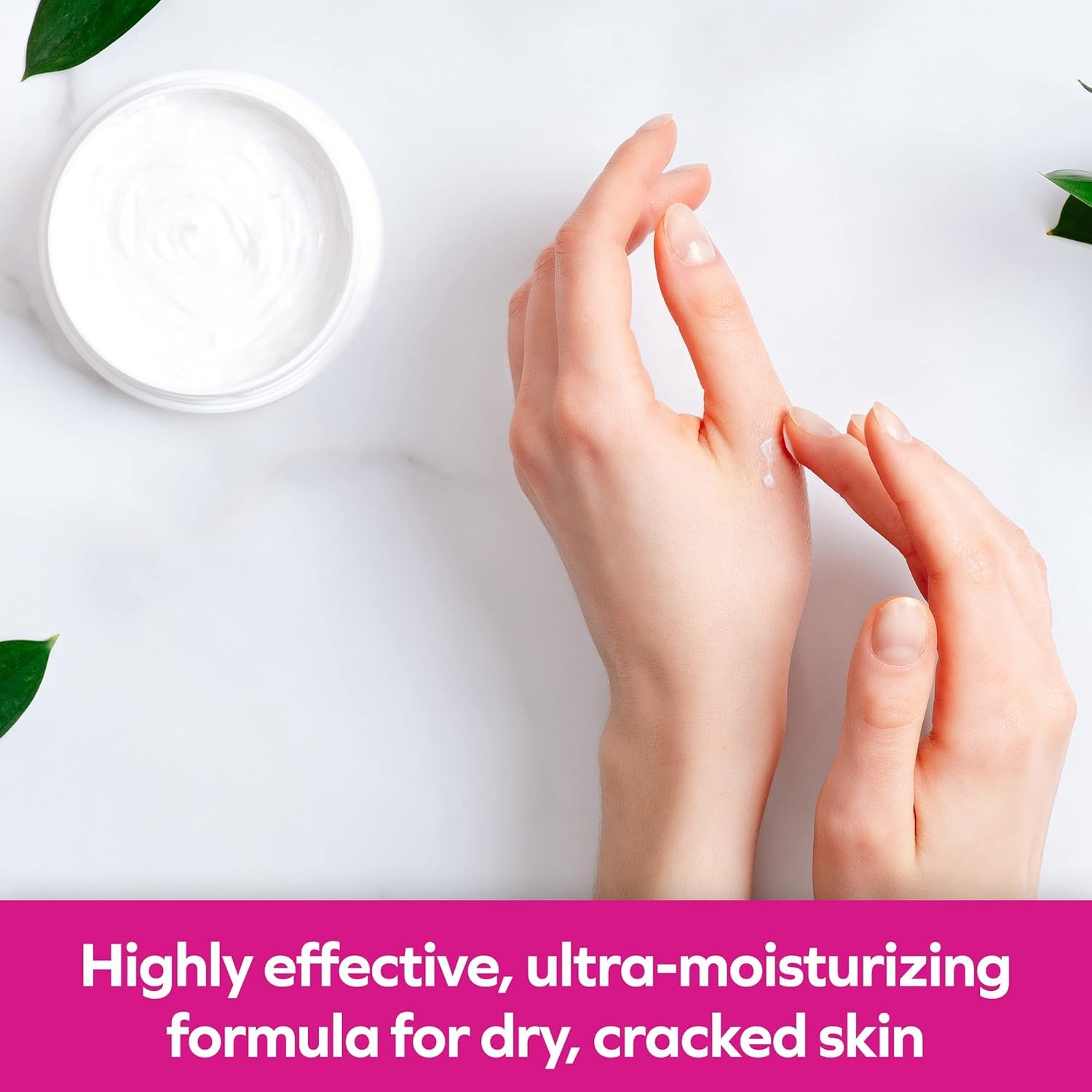 Udderly Smooth elbow application highlights fragrance-free nourishment for rough skin.