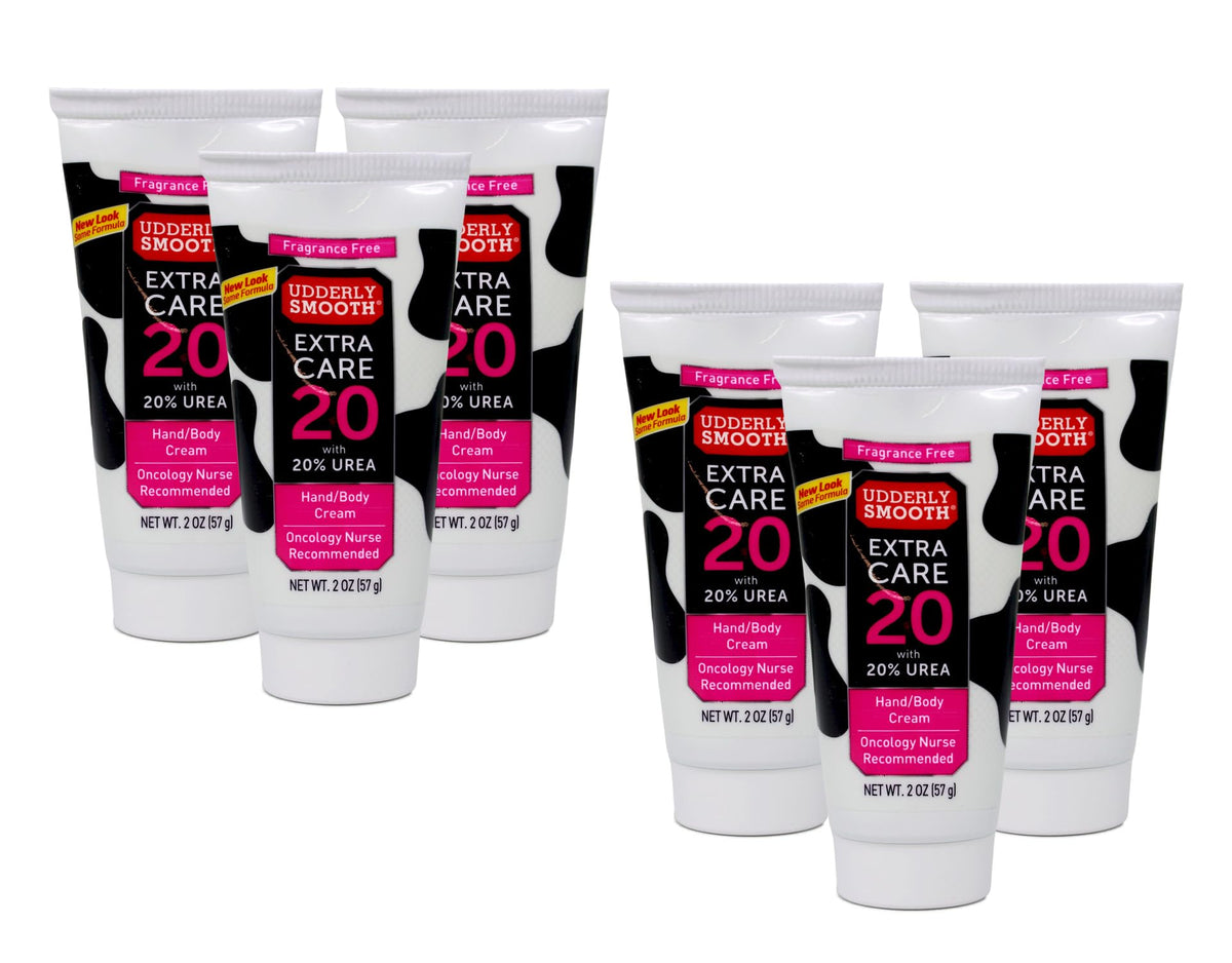 Udderly Smooth Extra Care 20% Urea unscented cream packaging ready for hydration