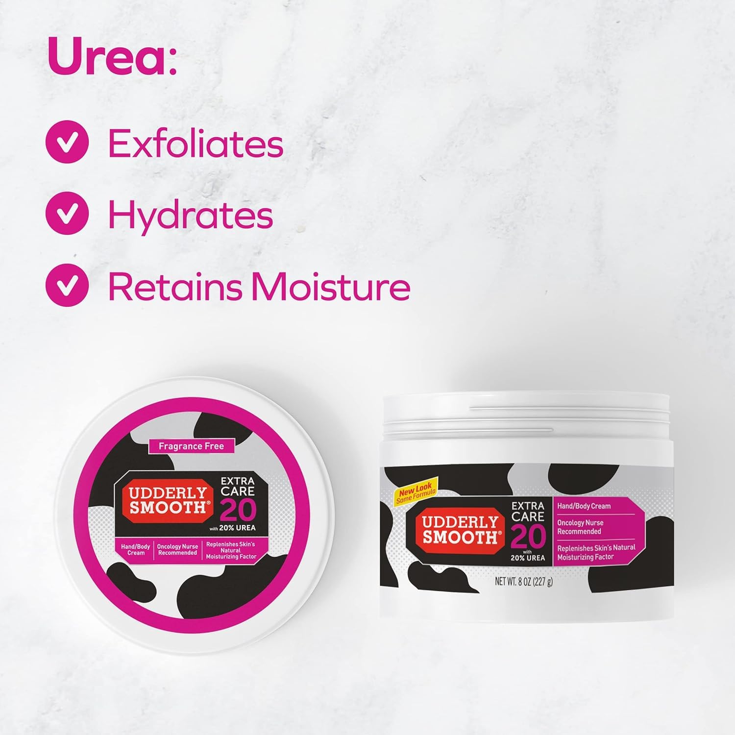 Udderly Smooth foot care on cracked heels provides moisture and relief.