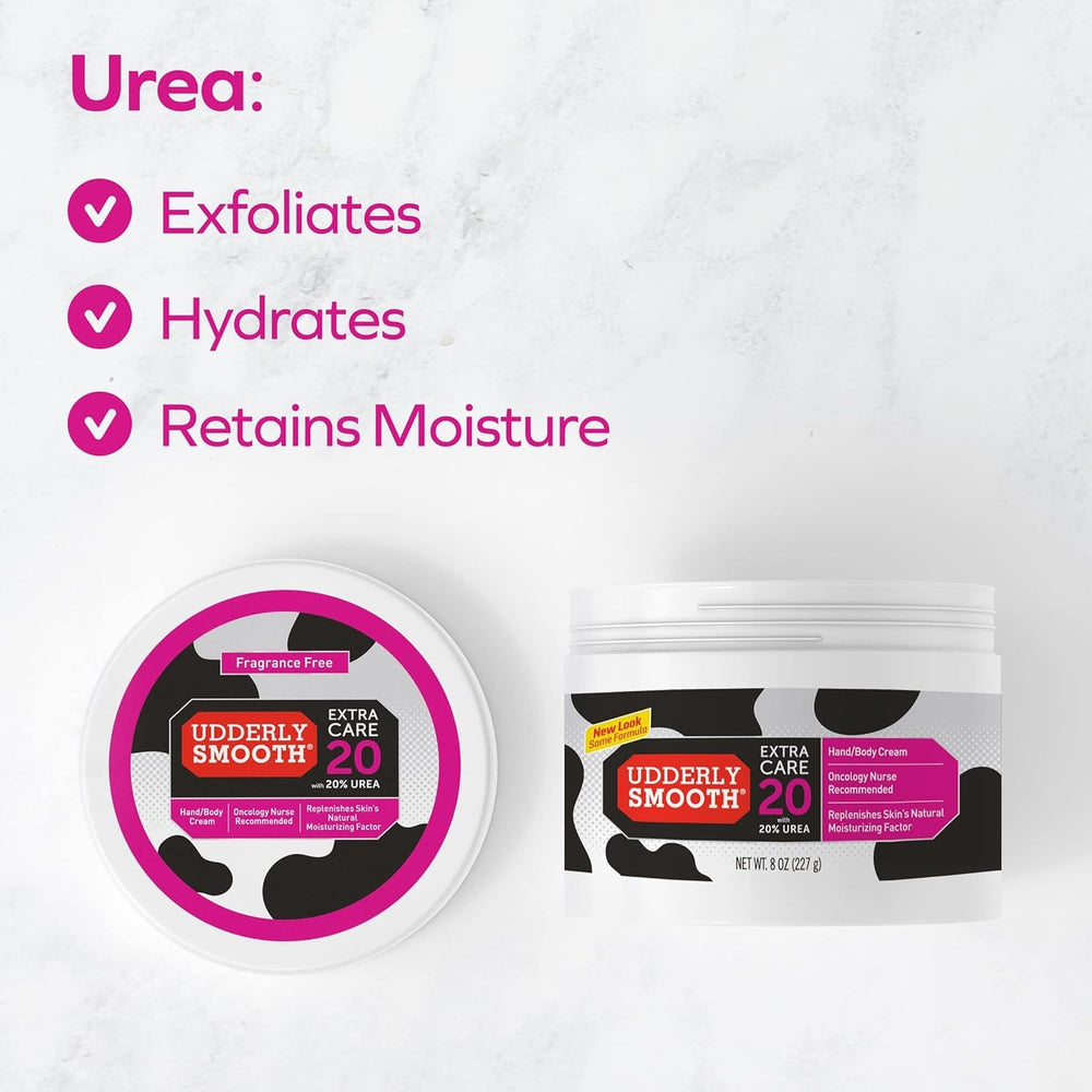 Udderly Smooth foot care on cracked heels provides moisture and relief.