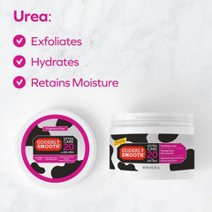 Udderly Smooth foot care on cracked heels provides moisture and relief.