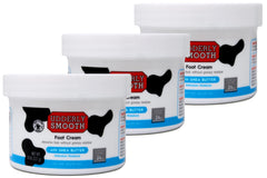 Udderly Smooth foot cream with shea butter in a 3-pack for daily hydration
