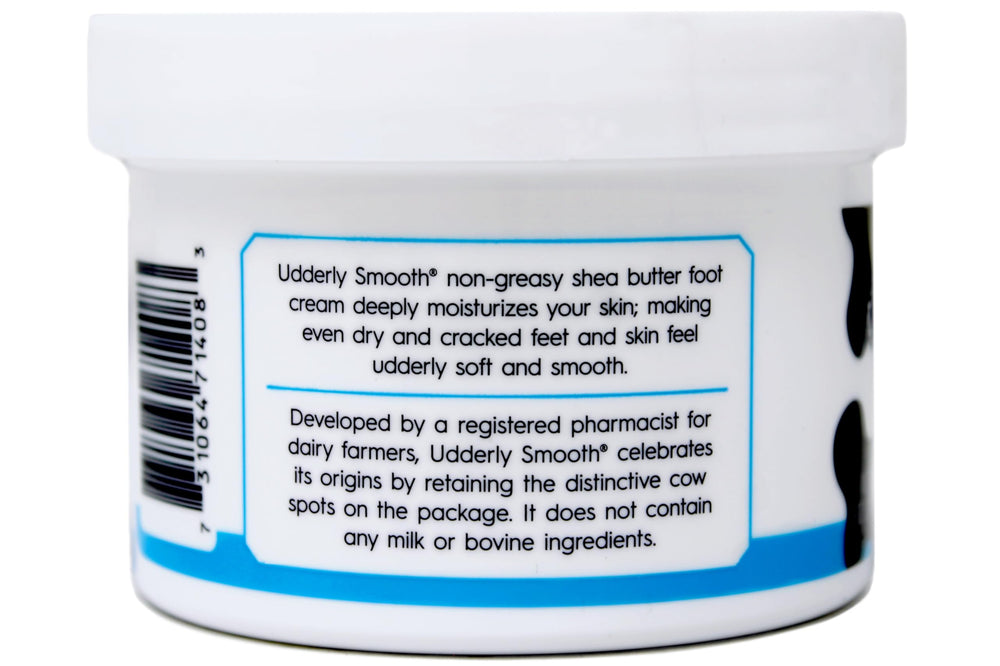 Udderly Smooth non-greasy foot cream absorbs quickly for daily use