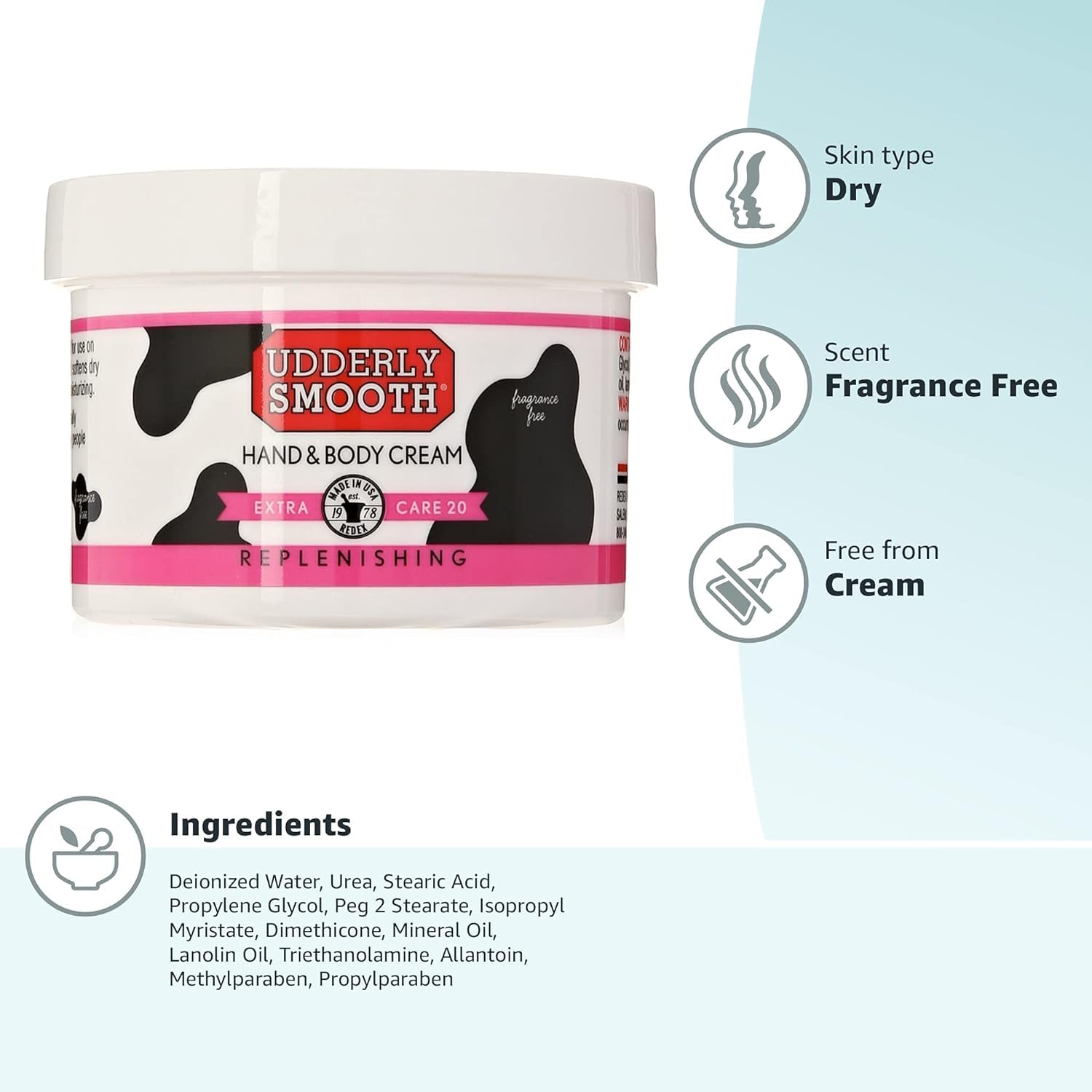 Udderly Smooth three-pack arrangement signals value for home and clinic.