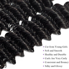 UDesire deep wave bundle with double weft reduces shedding