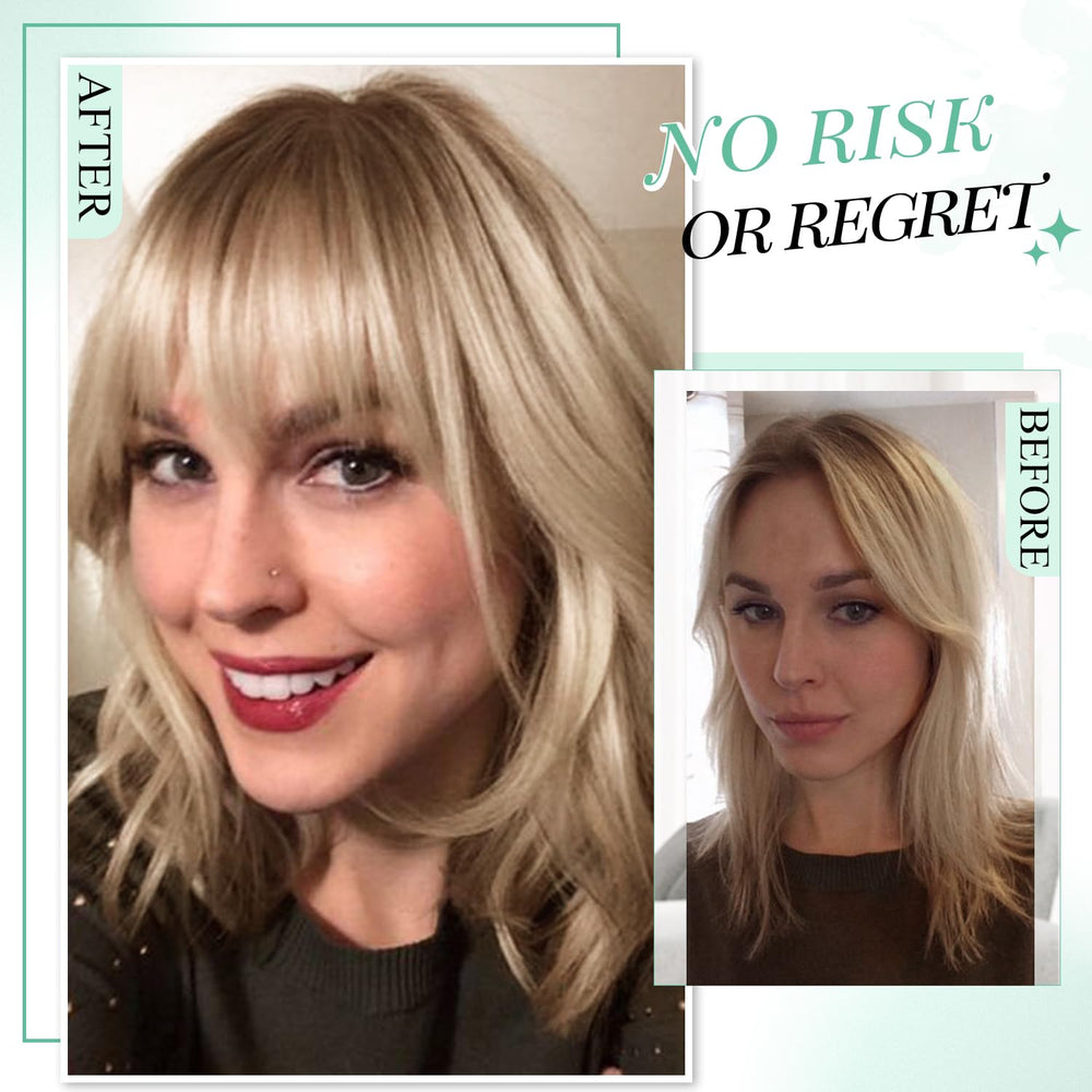 UDU instant style upgrade with clip-in bangs