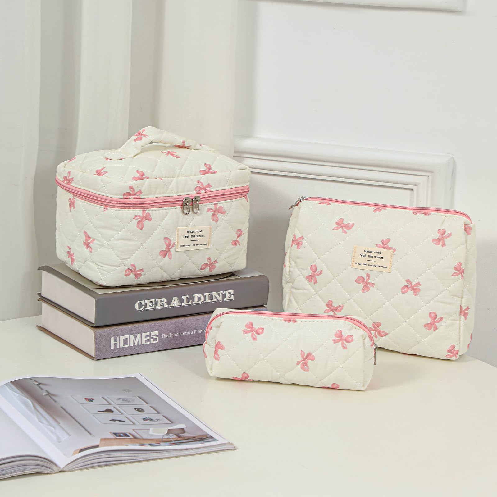 uekeboag floral cosmetic bag small front pattern ideal for daily essentials