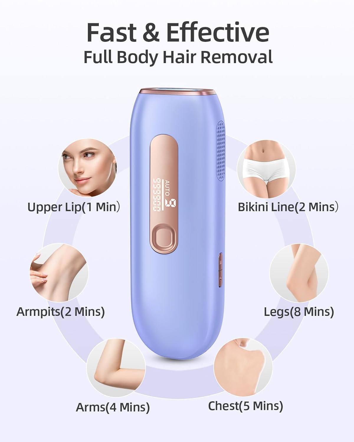 UENMOON IPL device control panel with adjustable treatment levels.