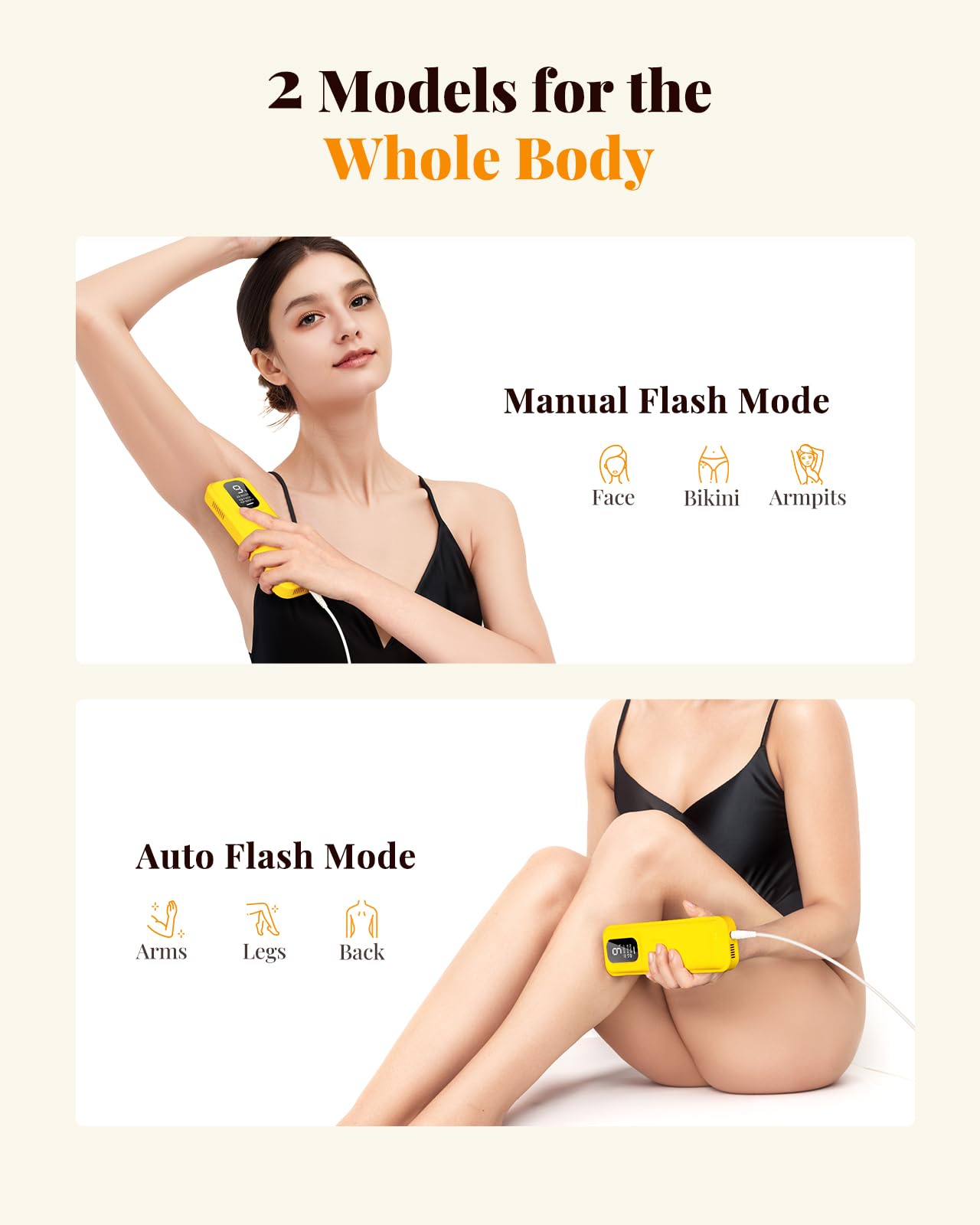 Bright yellow UENMOON device ready for at-home treatments