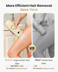 UENMOON laser hair remover close-up on contact window for faster sessions