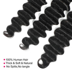 Uesoels loose deep wave 22-inch bundle emphasizes bounce and curl retention