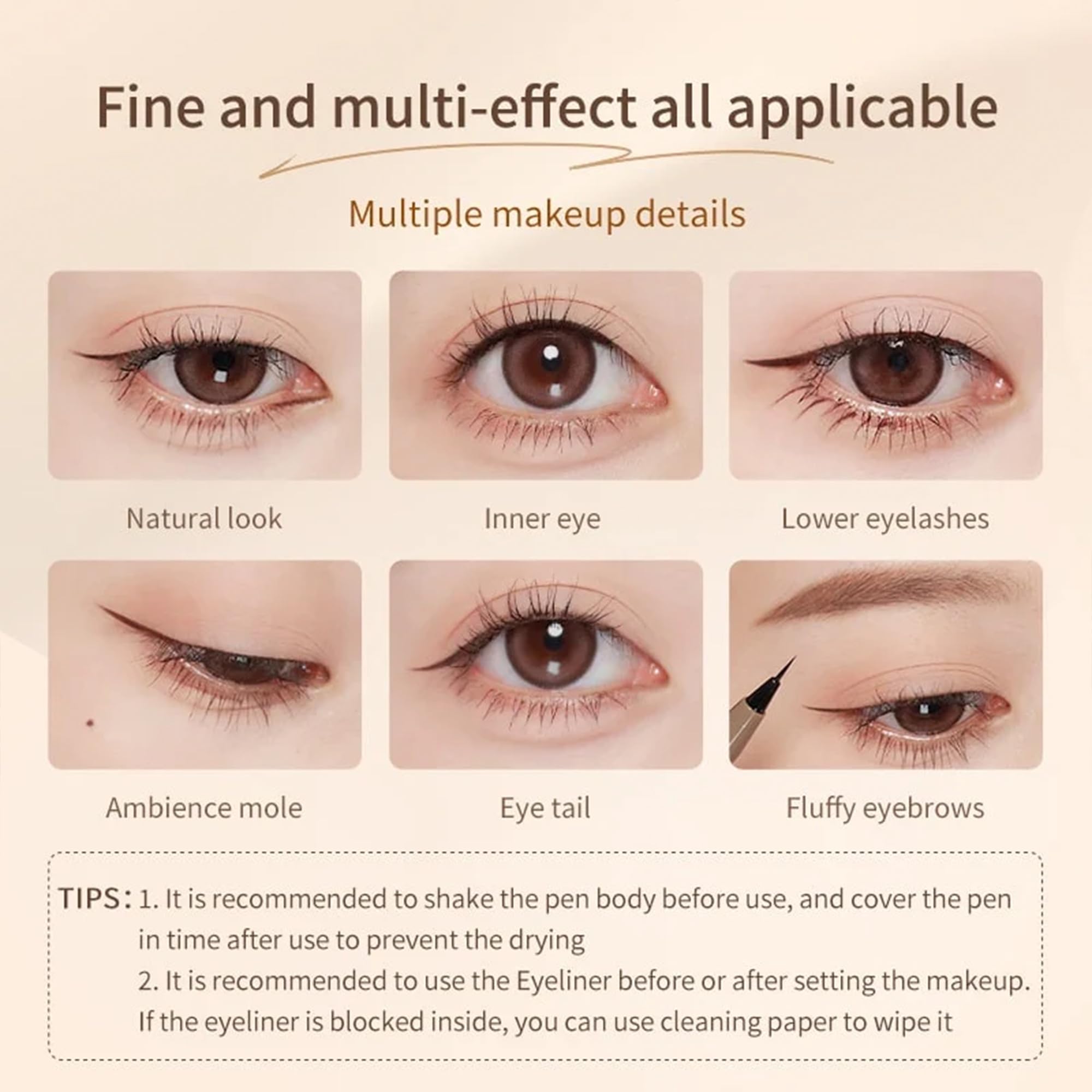 Ueuiu Judy Doll beginner-friendly eyeliner ideal for effortless practice.