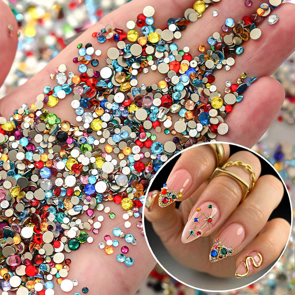 UEYRSEDB colorful rounded nail charms for vibrant DIY nails