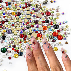 UEYRSEDB glossy acrylic nail gems add shine to professional or home nails