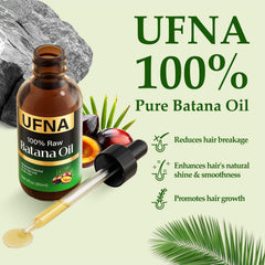 UFNA Batana Oil application on the scalp for gentle nourishment.