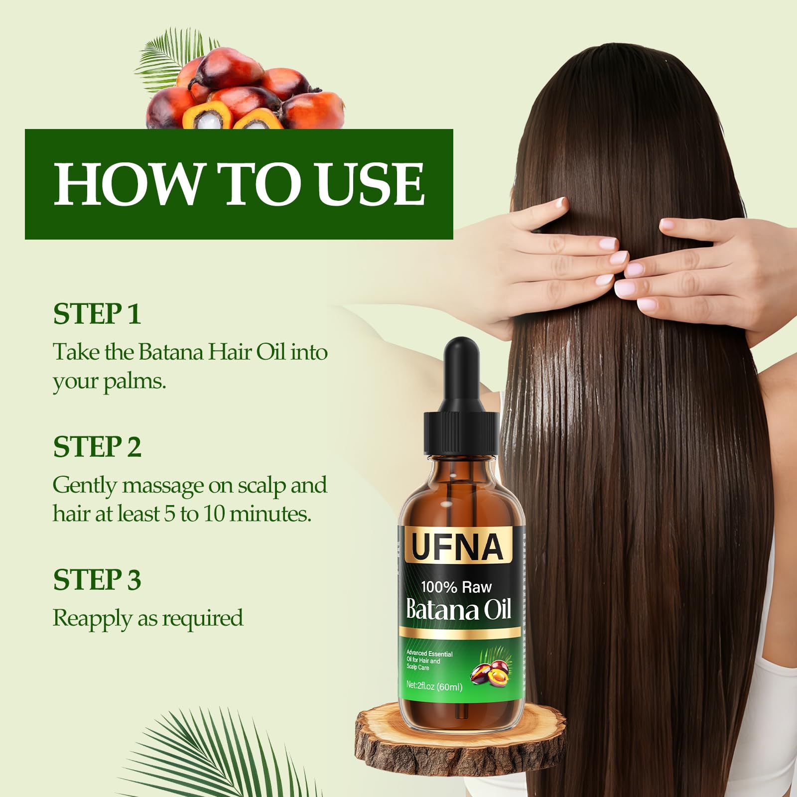 Drops on hair strands highlighting natural nourishment and smoother feel.