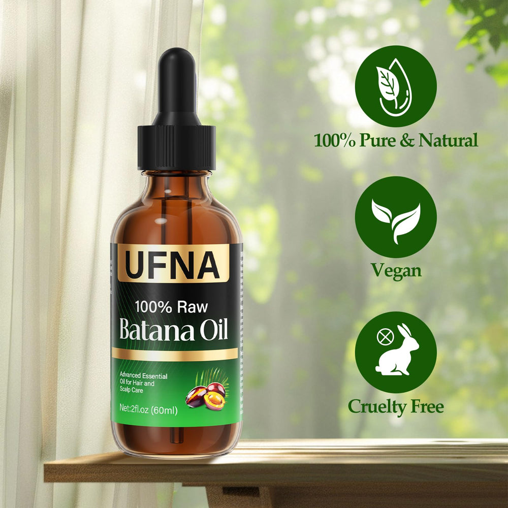 Dry scalp treatment with UFNA Batana Oil for moisturizing relief.