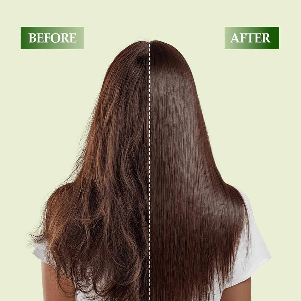 Frizz control effect with UFNA Batana Oil on curls.