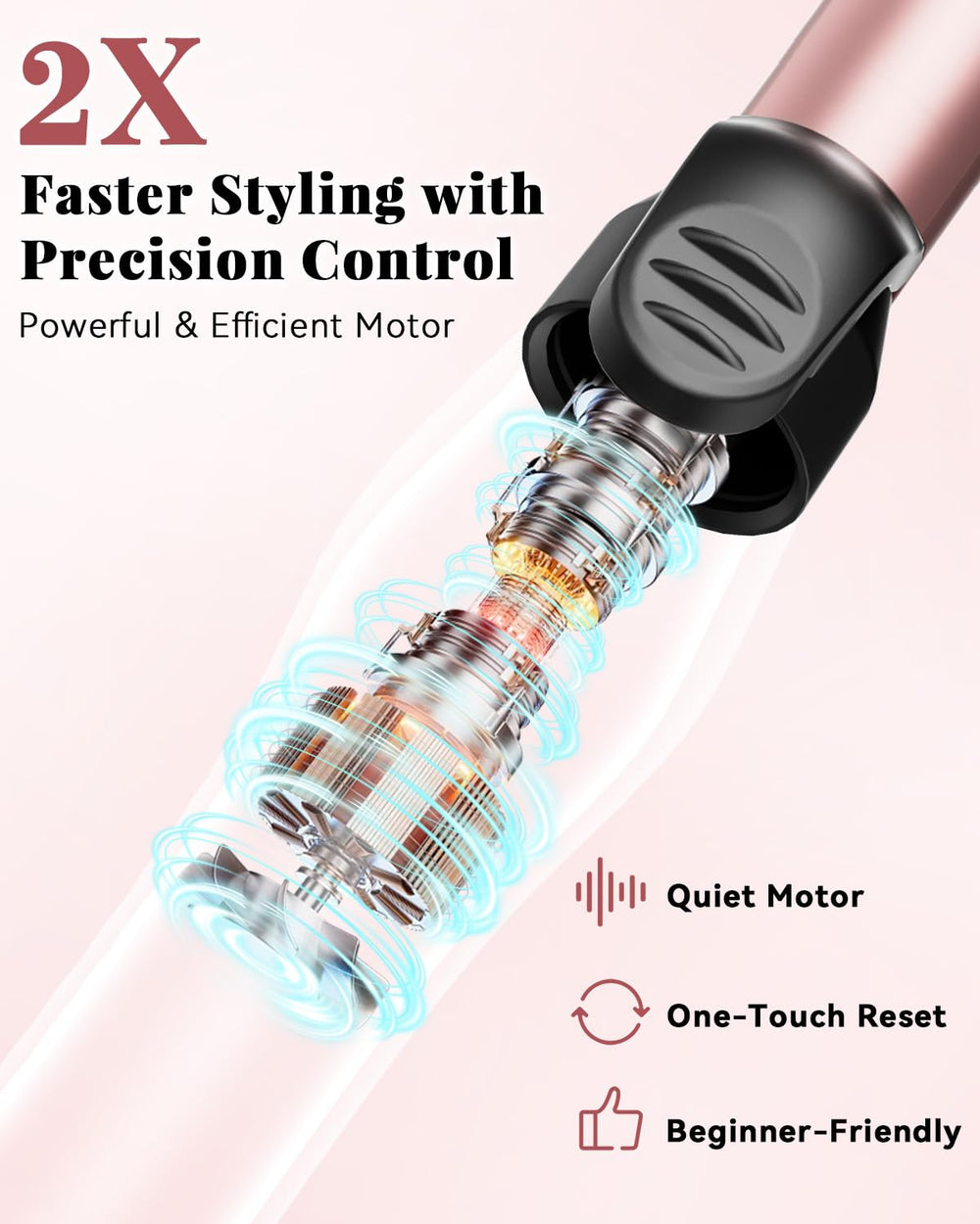 Ufree 1-inch ceramic barrel close-up showing smooth glide.