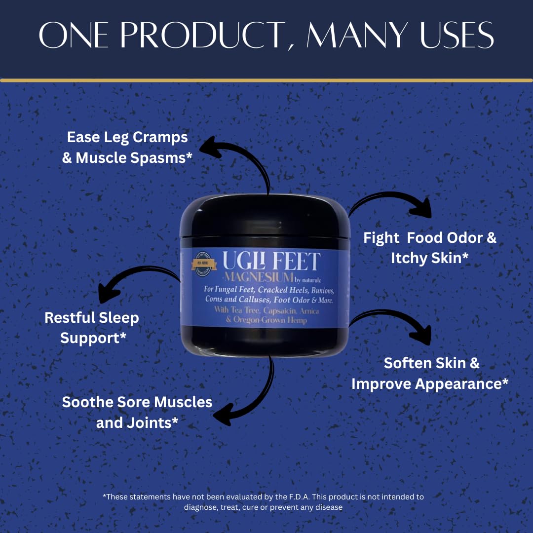 Close-up of Ugli Feet cream texture for daily foot care.