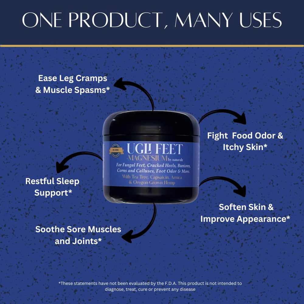 Close-up of Ugli Feet cream texture for daily foot care.