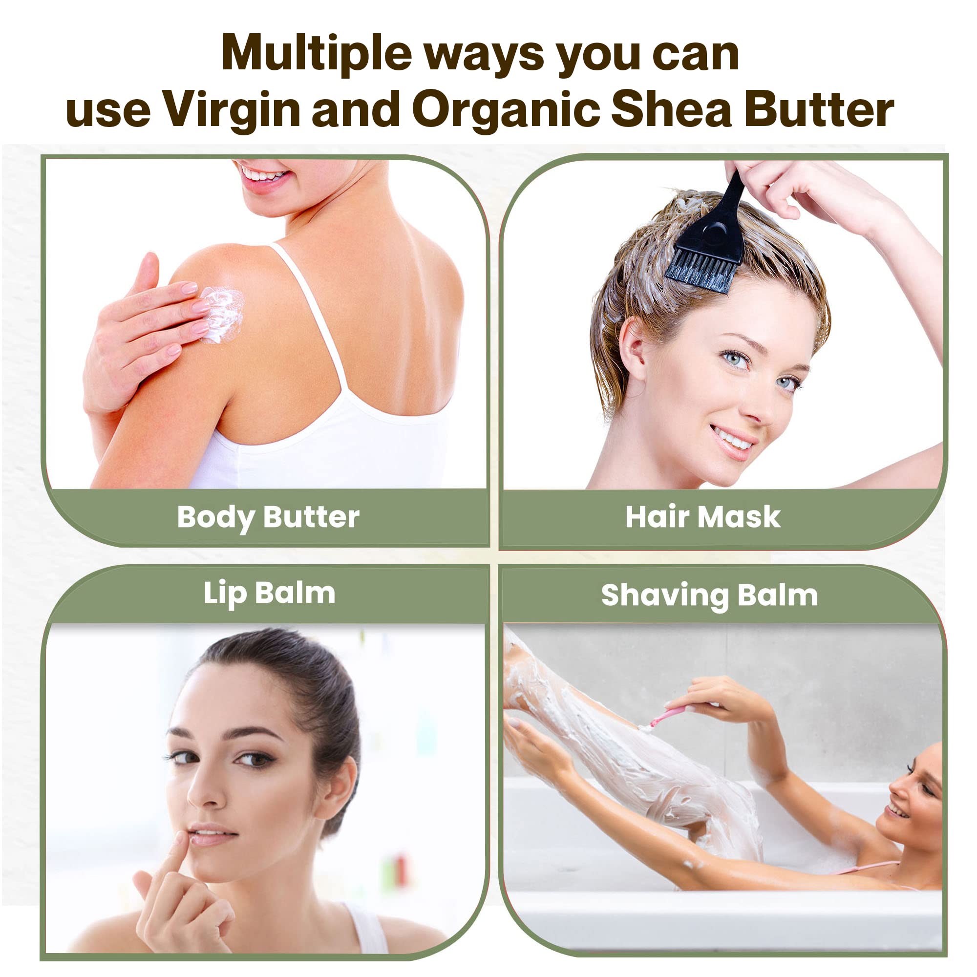 uh*Roh*Muh Shea butter melt-application demonstrates easy use on skin
