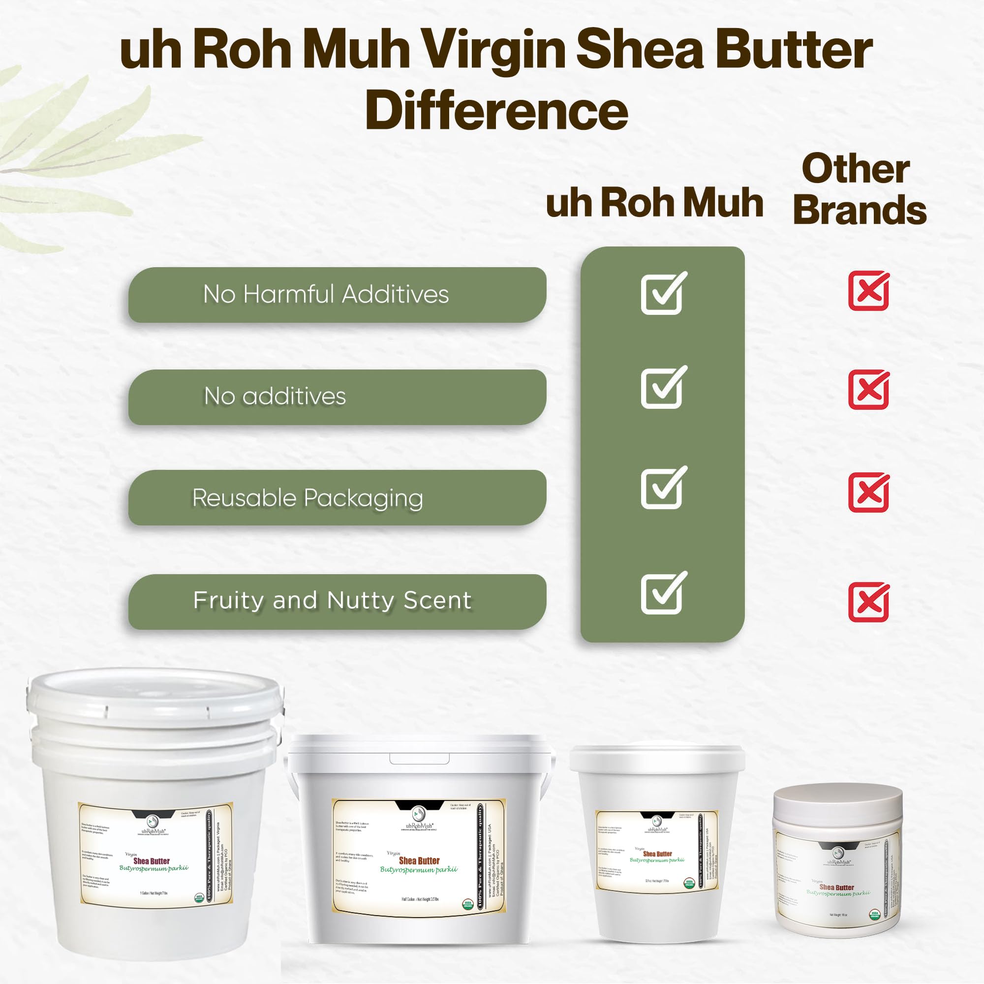 uh*Roh*Muh Shea butter texture close-up showing dense glossy consistency