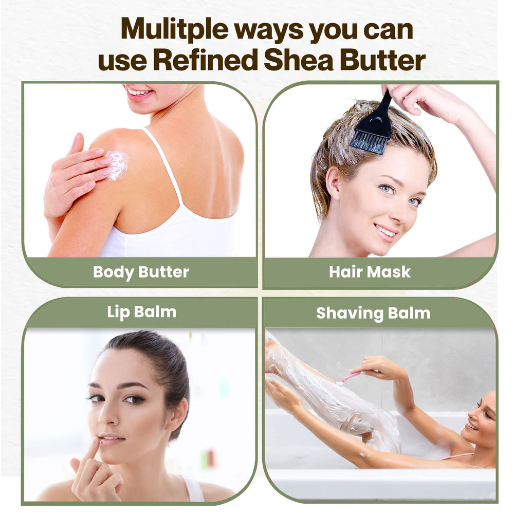 Odorless refined shea butter melt and pour for fragrance-free blends.