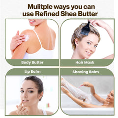Odorless refined shea butter melt and pour for fragrance-free blends.