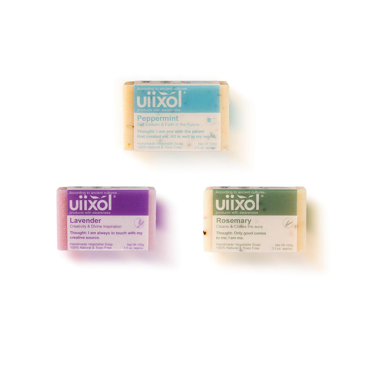 Uiixol lavender soap bar for gentle cleansing with calming aroma.