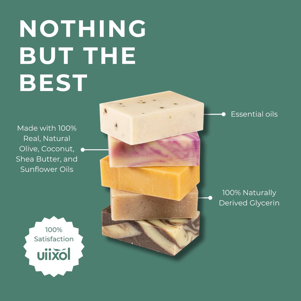 Uiixol peppermint soap bar for refreshing cleanse with cooling sensation.