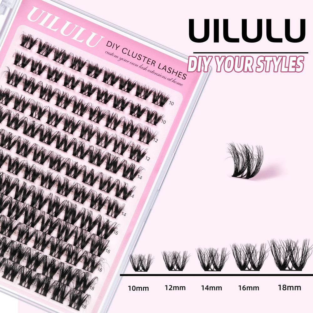 Uilulu D Curl fluffy clusters apply easily for defined eyes.