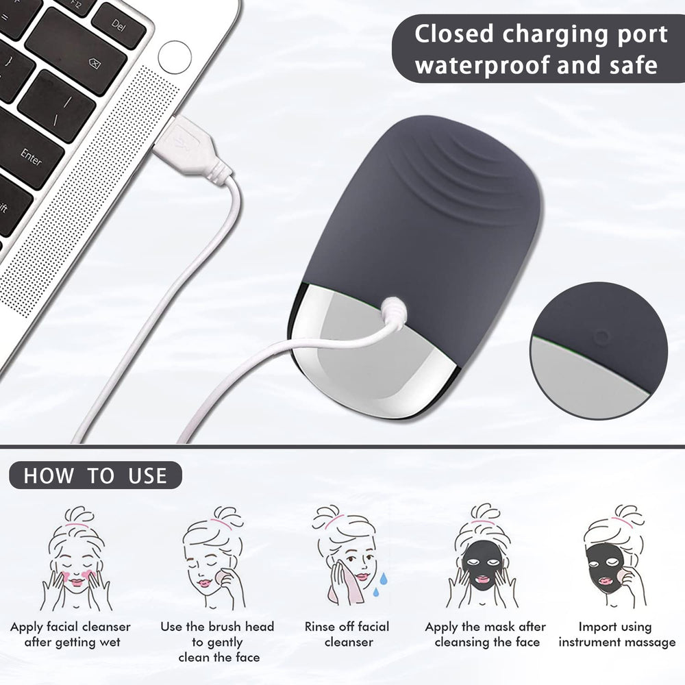 Uimoky facial cleansing brush in use delivers gentle cleansing