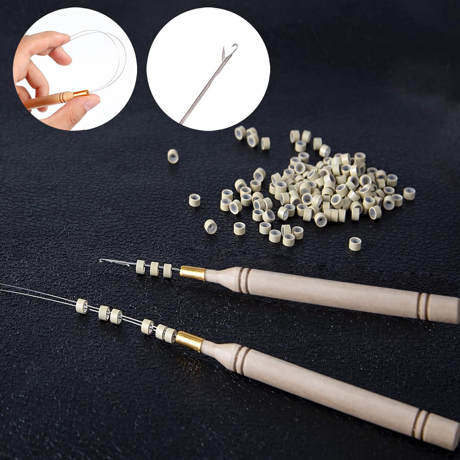 Uiohfiy metal hair clips to hold sections during application.