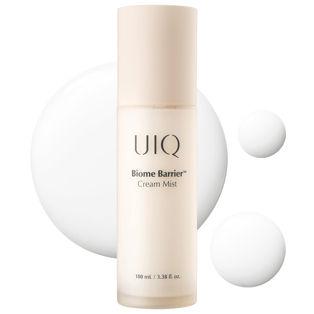 UIQ Biome Barrier Cream Mist, flacon-pompe pour une application facile et propre.
