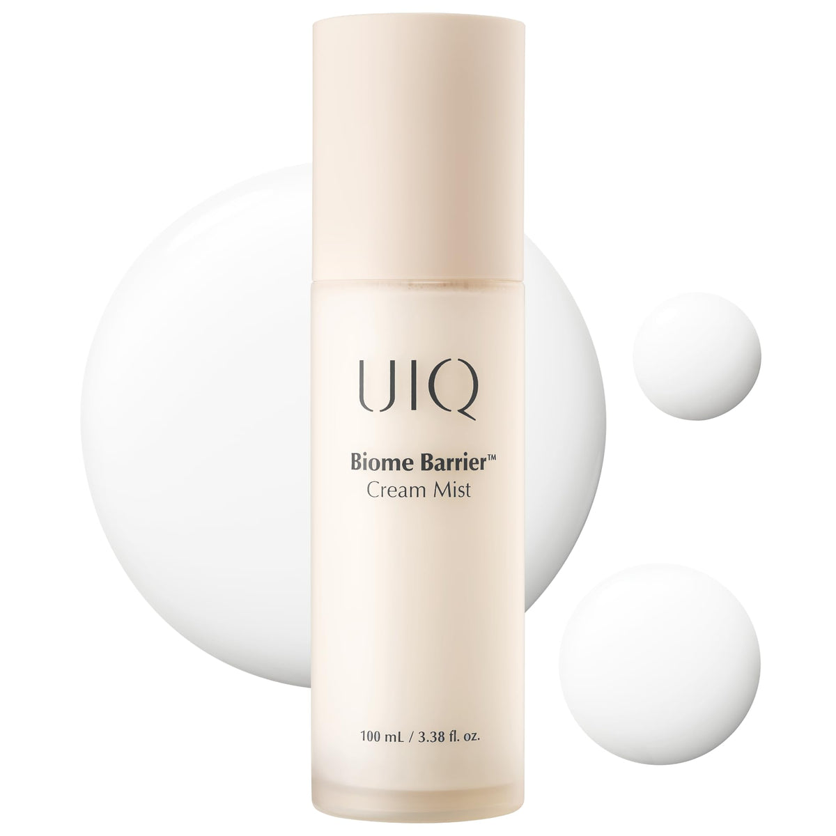 UIQ Biome Barrier Cream Mist, flacon-pompe pour une application facile et propre.
